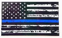 3'x5' Blue Lives Matter Flag [Distressed Look]